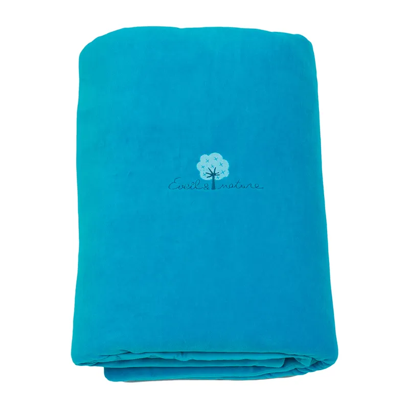 Edredon velours Coton BIO Lagon - 100x140cm-0