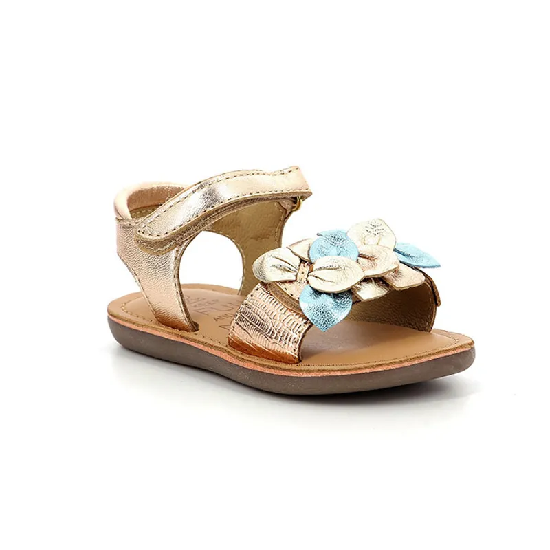 Sandales Bébé Cloknot - Rose Metal-0