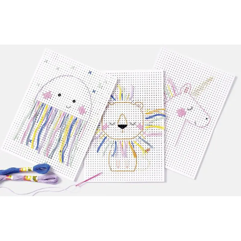 Kit broderie Animaux Blanc - 40pcs-2