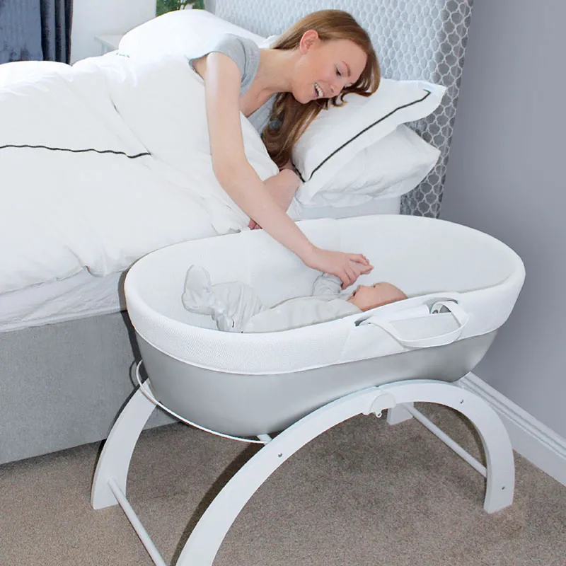 Couffin avec support Gris/Blanc - 0m+-9