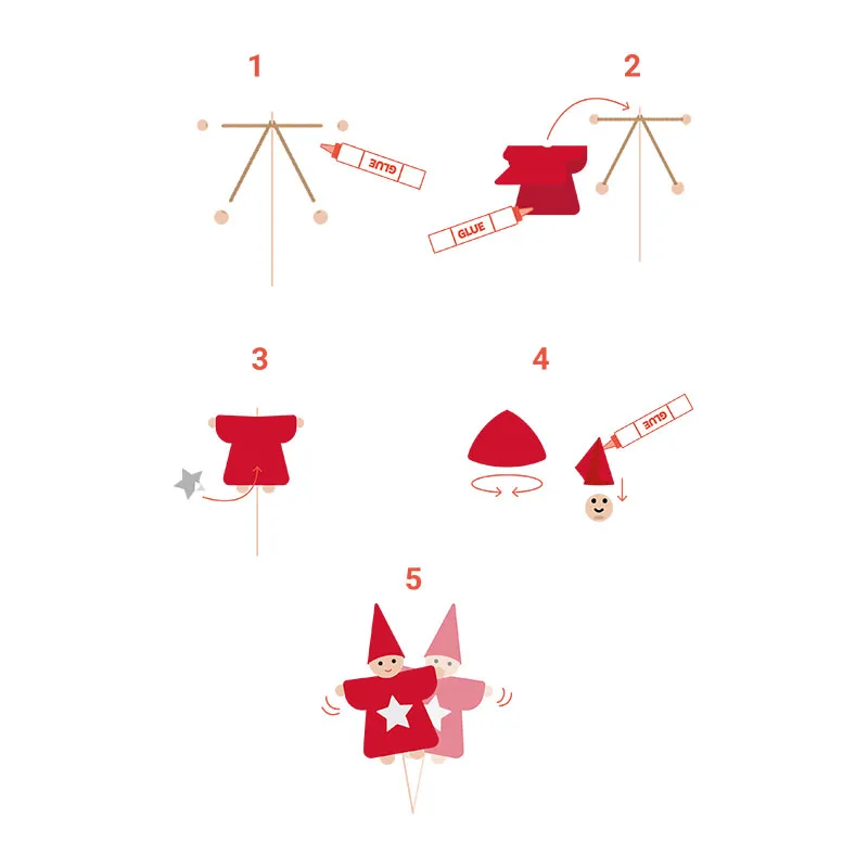 Kit DIY Lutin Sweety Feutrine 12pcs - 4+-1