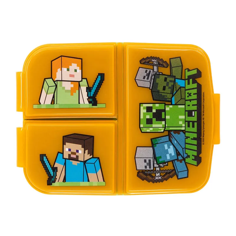 Lunch box 3 compart. Minecraft - 18x13,5x5,5cm-1