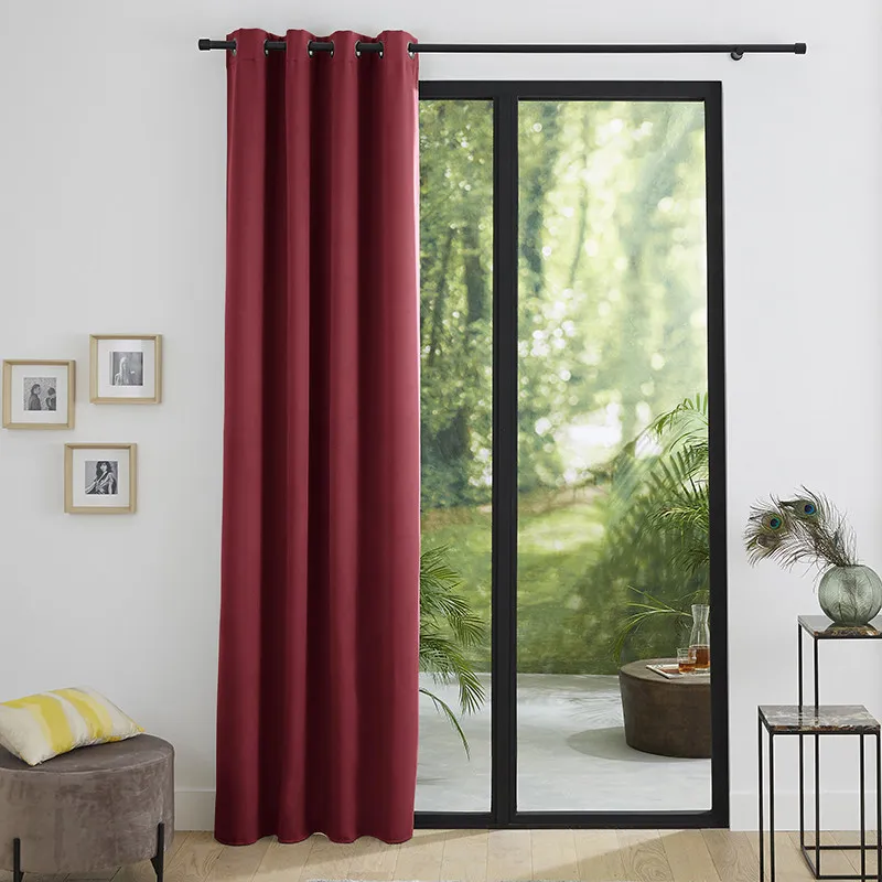 Rideau occultant Thermique Rose poudré - 140x260cm-7