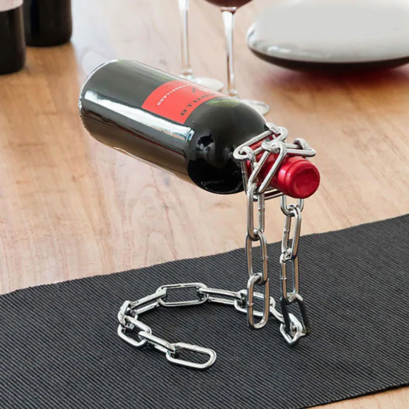 Chaine porte-bouteilles magique - Argent-0