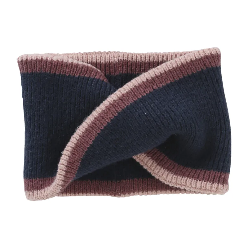 Ensemble accessoires tricot color bloc - Marine-2