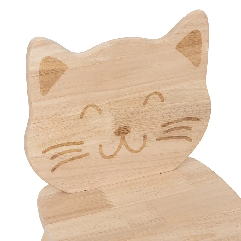Chaise chat Pia bois naturel - 30x28x50cm-2