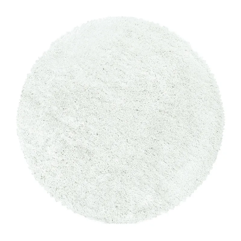 Tapis rond Fluffy Blanc - Plusieurs dim. dispos-1