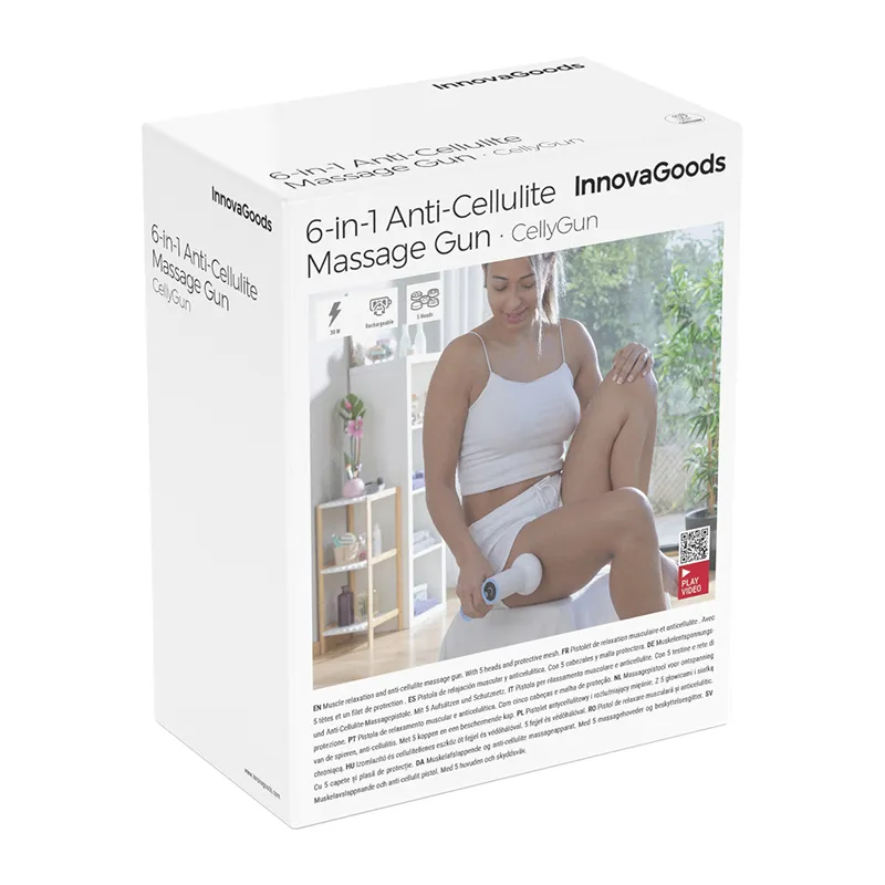 Pistolet de massage Anticellulite Rechargeable 6en1 - 8,7x16x14cm-9