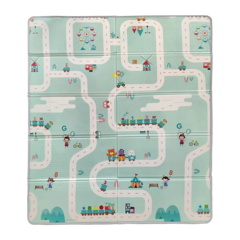 Maxi tapis d'éveil réversible Animaux & Circuit - 150x180cm-5