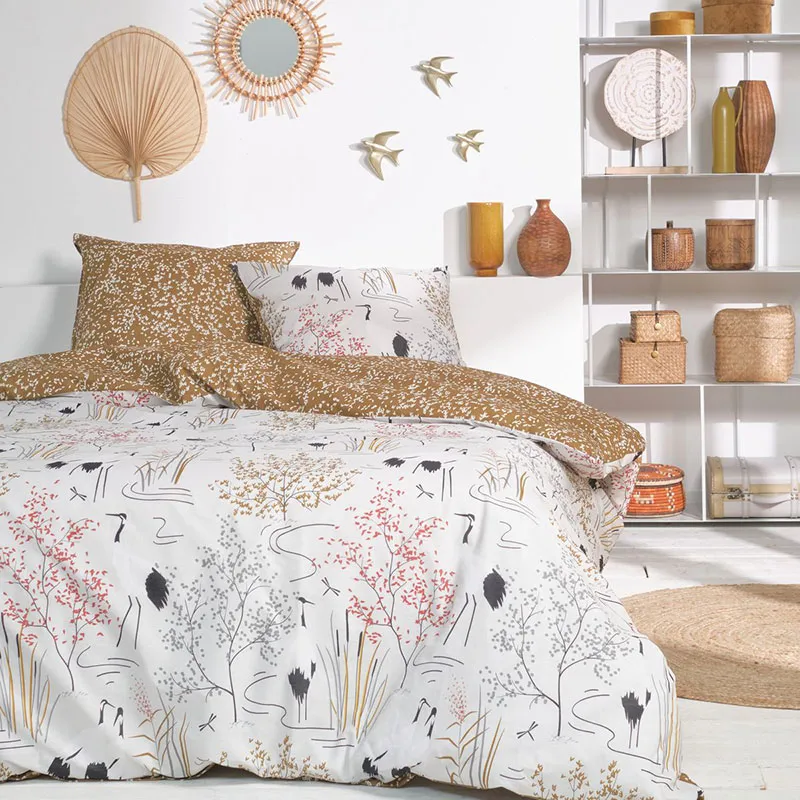Parure 3pcs Coton Paysage de campagne-0