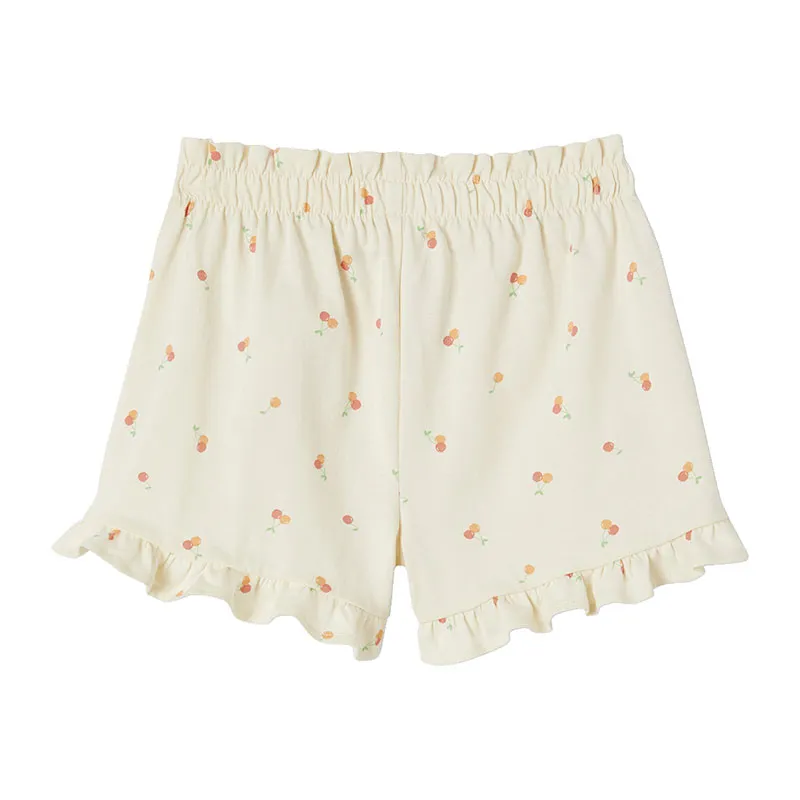 Short à volant fille - Écru-1