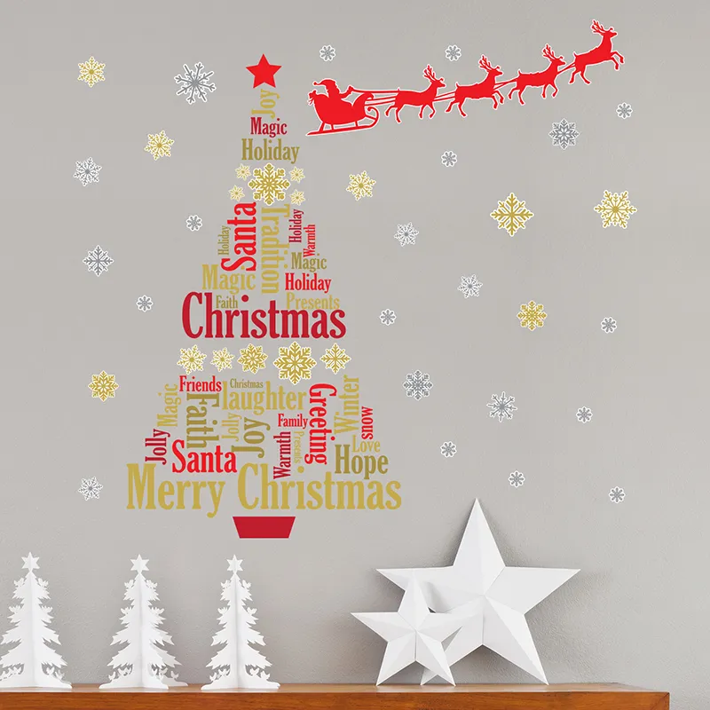Stickers - Traineau du Père-Noël & Citations anglaises-0