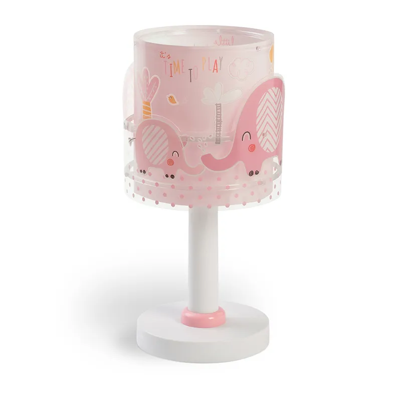 Lampe de chevet Petit Eléphant Rose - 15x15x30cm-1