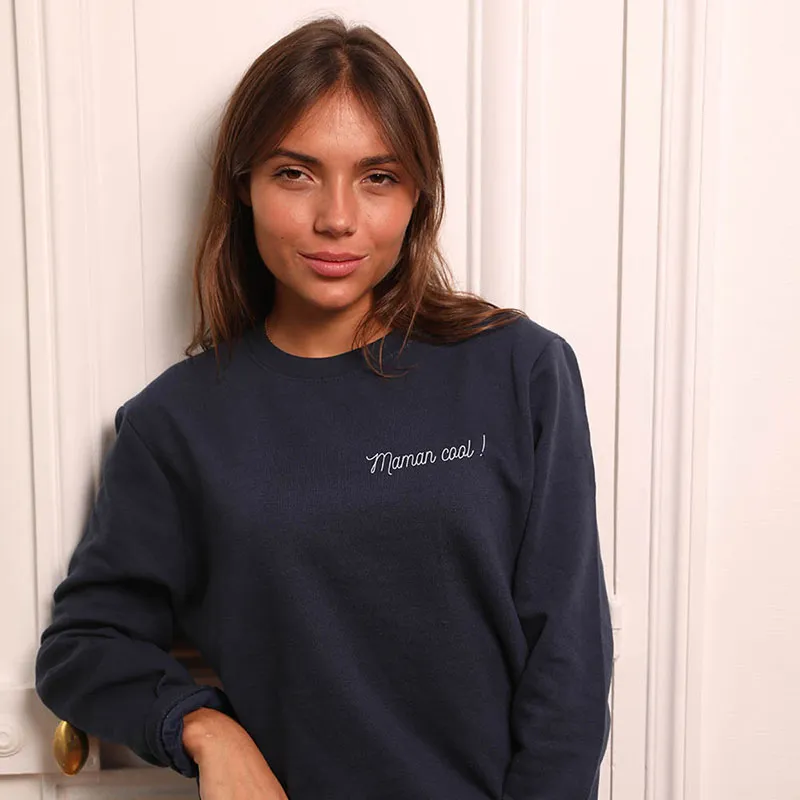 Sweat Femme Maman cool - Navy-0