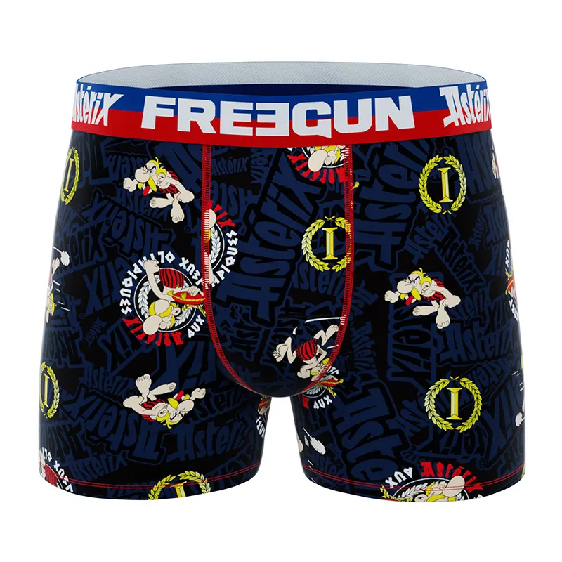 4 Boxers Homme Asterix et Obélix - Noir/Rouge/Jaune/Bleu-7
