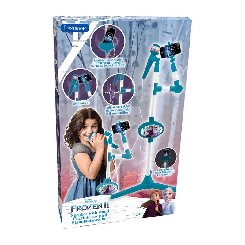 Microphone sur pied avec enceinte Reine des Neiges - 36m+-4