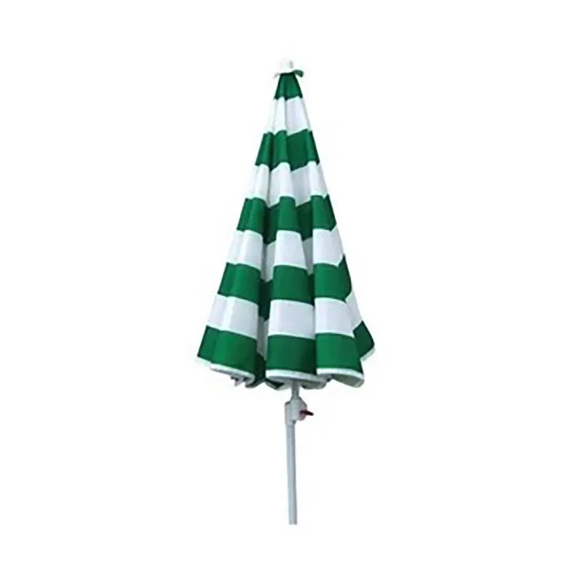 Parasol de plage Anti-UV 50+ Vert/Blanc - Ø180cm-1