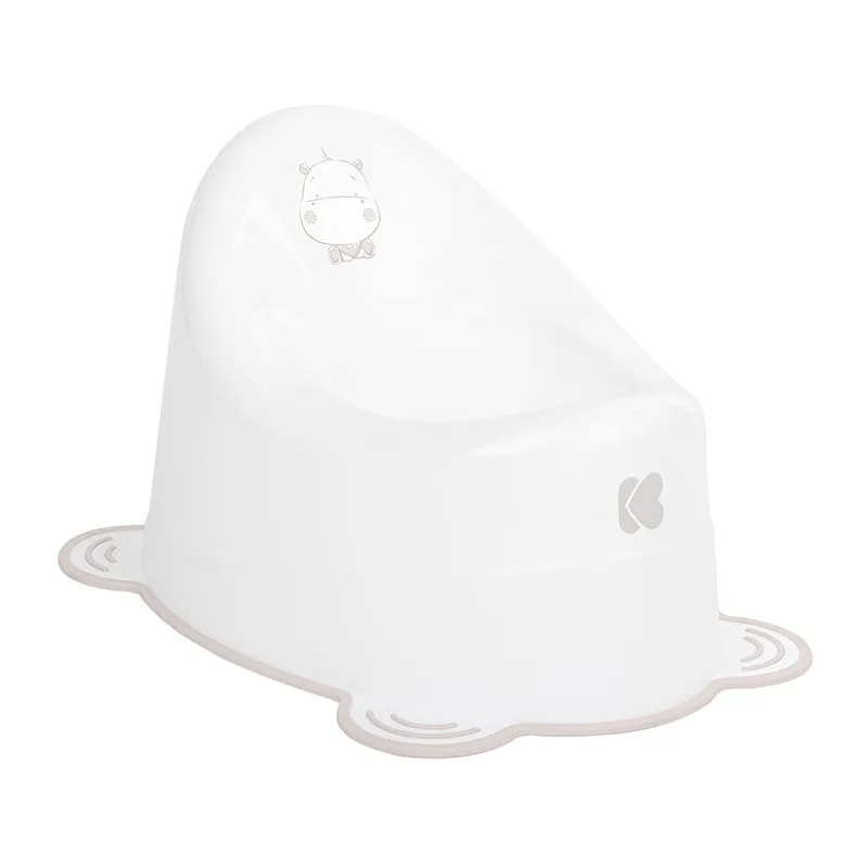 Pot d'apprentissage anti-dérapant - Hippo Beige-1