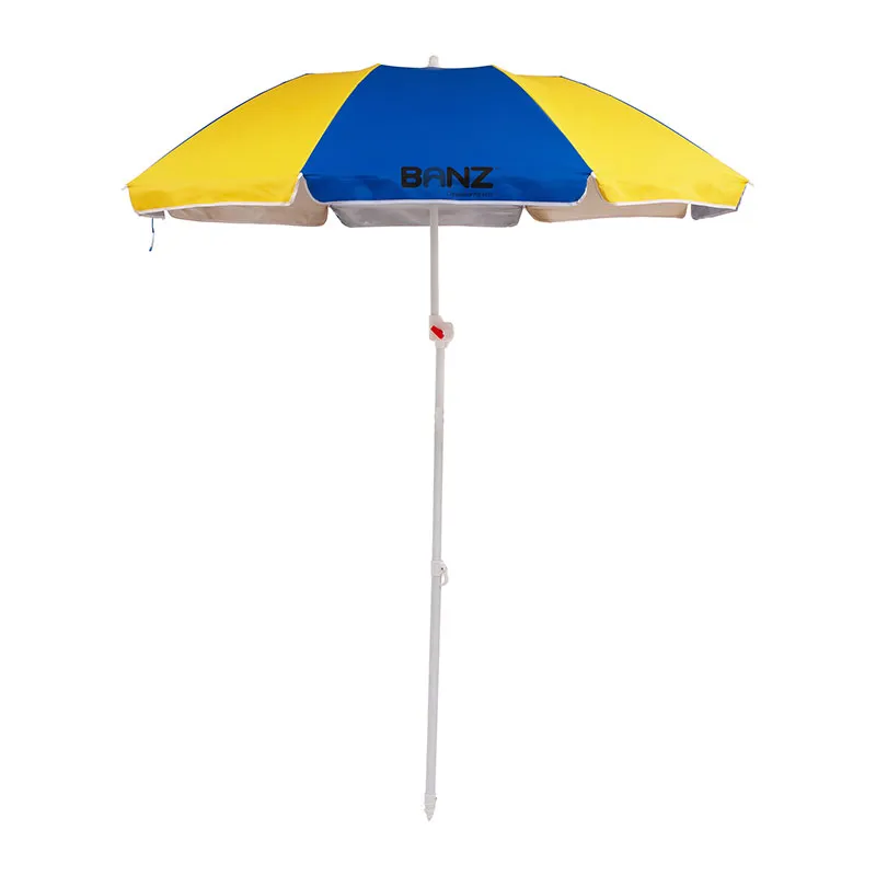 Parasol de plage Anti-UV 50+ Jaune/Bleu - Ø180cm-0