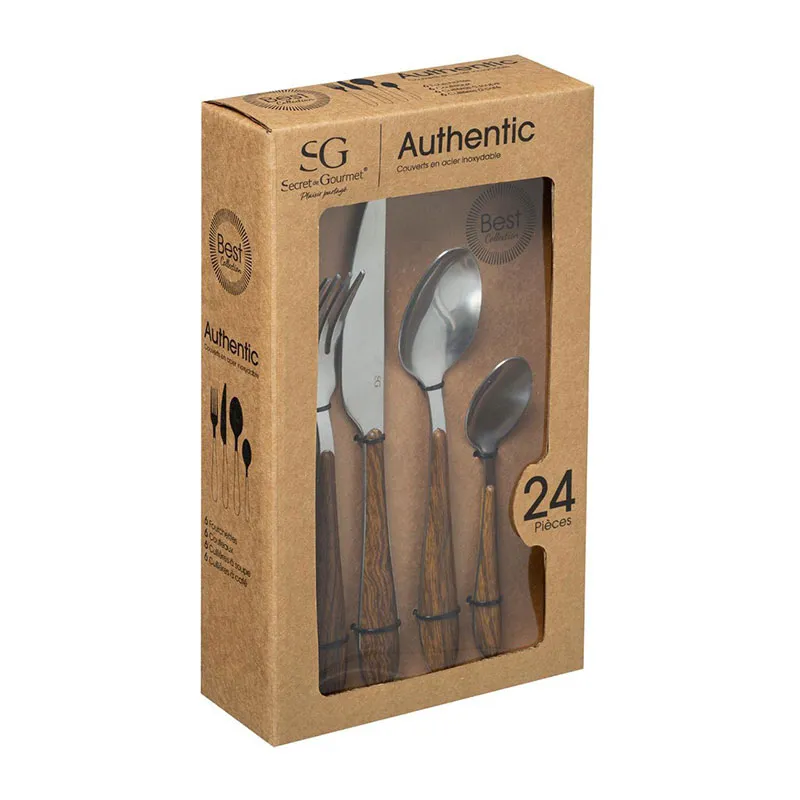 Ménagère Authentic Bois - 24pcs-5