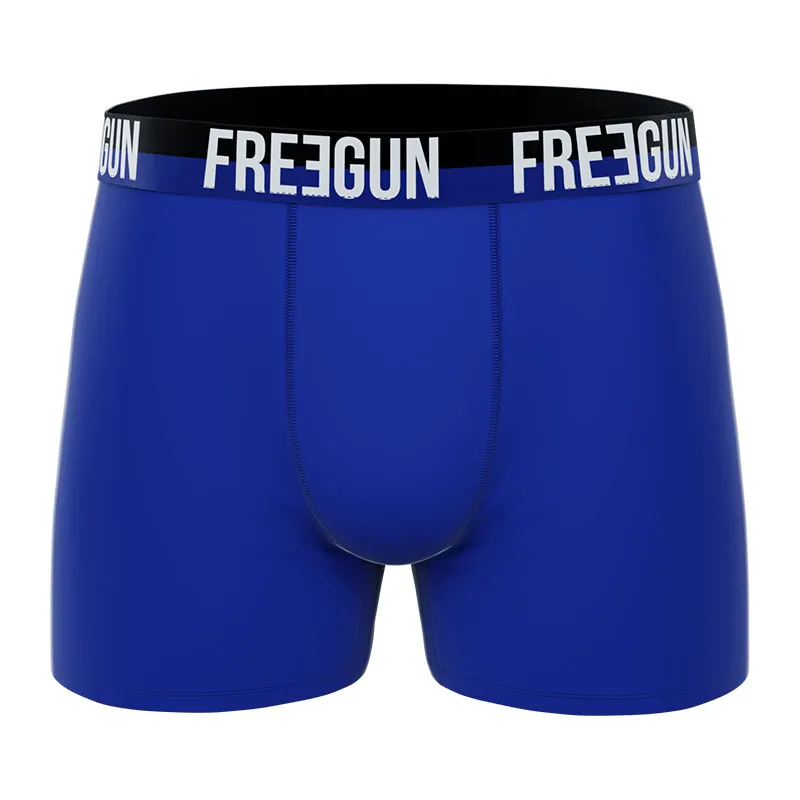 4 Boxers Homme Freegun - Noir/Gris/Blanc/Violet-1