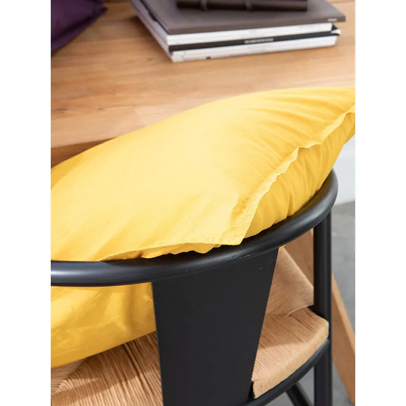 Taie d'oreiller Percale de coton lavé - 65x65cm-1