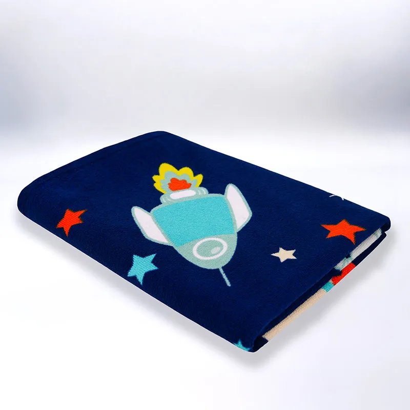 Serviette de plage enfant Galaxy Bleu - 70x140cm-1