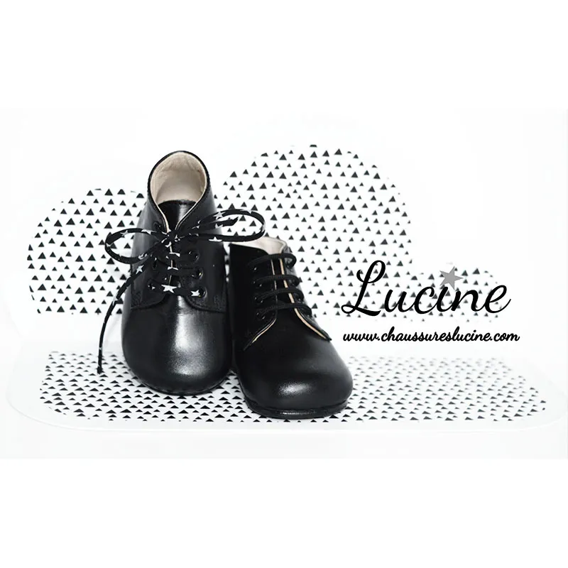 Chaussures bébé bottillons Arthur - Cuir Noir-2