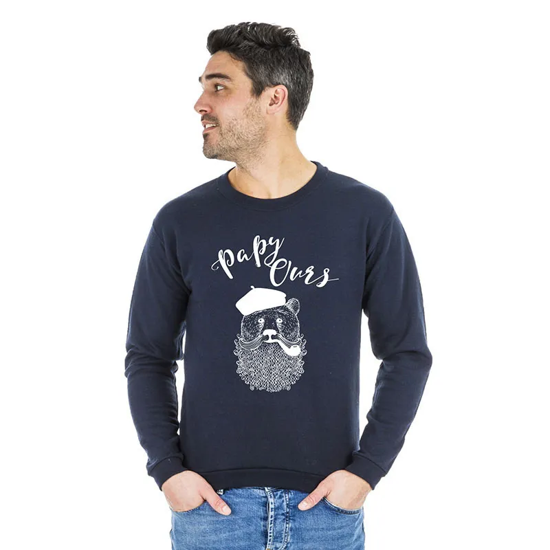 Sweat Papy Ours - Navy-0