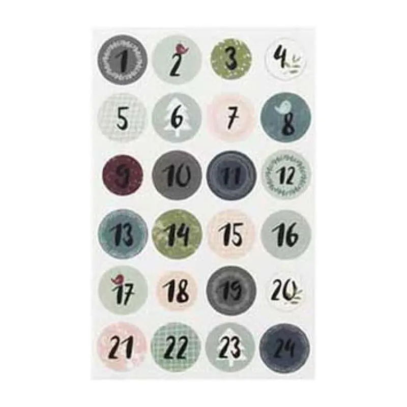 Gommettes & Stickers Noël Calendrier - 72pcs-1
