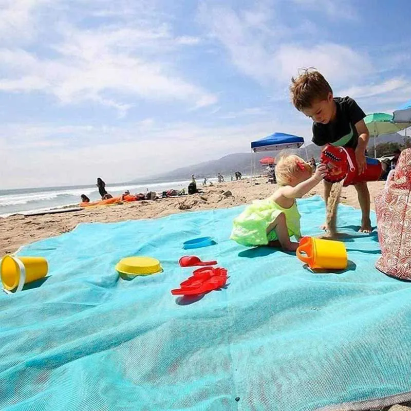 Serviette de plage Anti-sable Bleu - 150x200cm-1