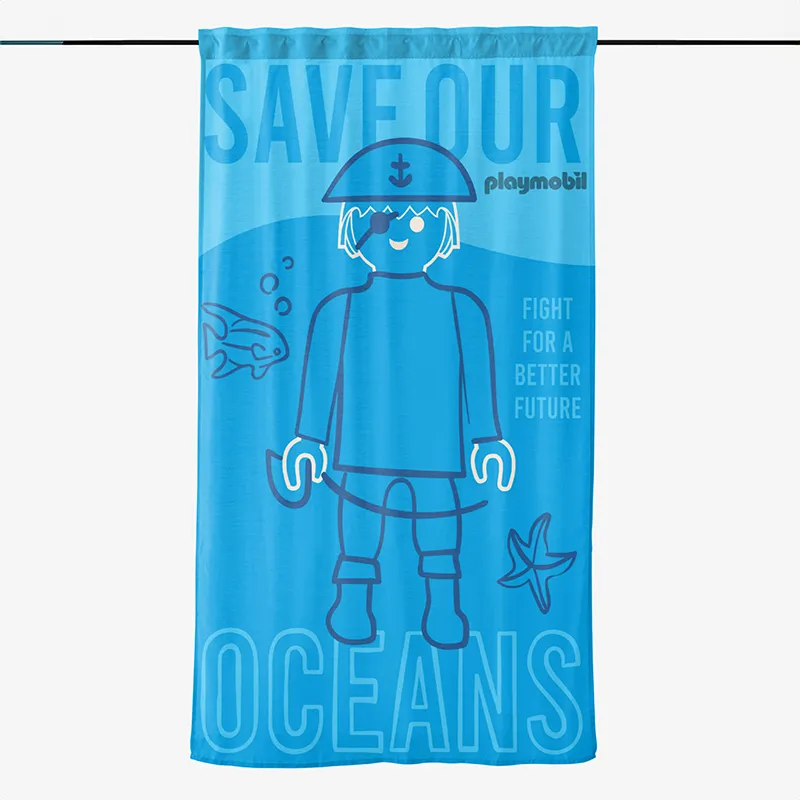 Rideau de douche Playmobil Love Océan - 177cm-0