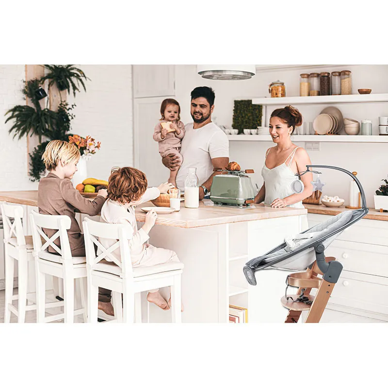 Chaise haute + Transat Newborn Blanc - 0m+-11