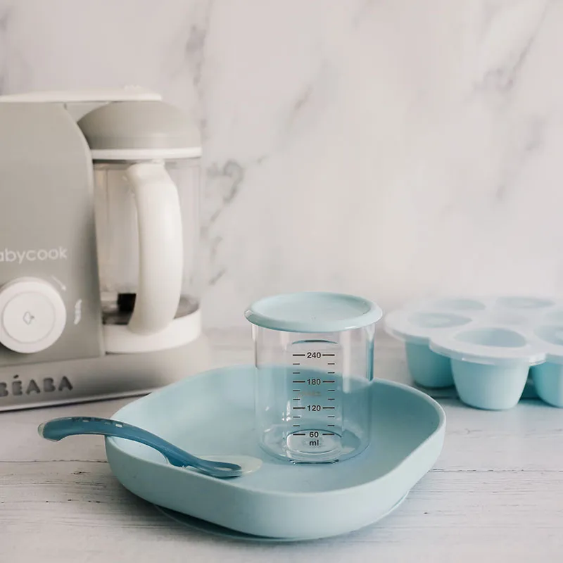 Assiette Silicone ventouse Light Blue - 6m+-4