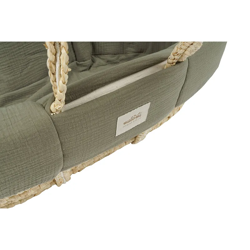 Drap-h. couffin Mousseline Vert - 77x36cm-1