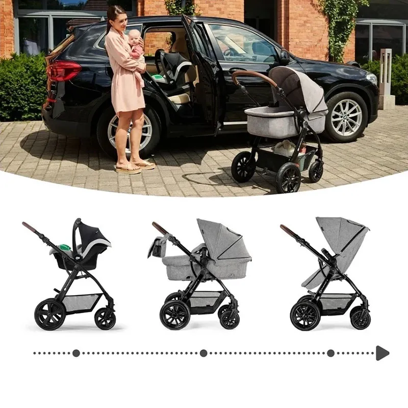 Poussette Moov 3en1 Mink Pro Grey Melange - 0m+-9