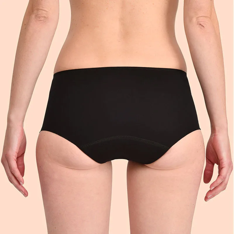 Boxer menstru. Basic + Culotte menstru. Dentelle - Noir-5