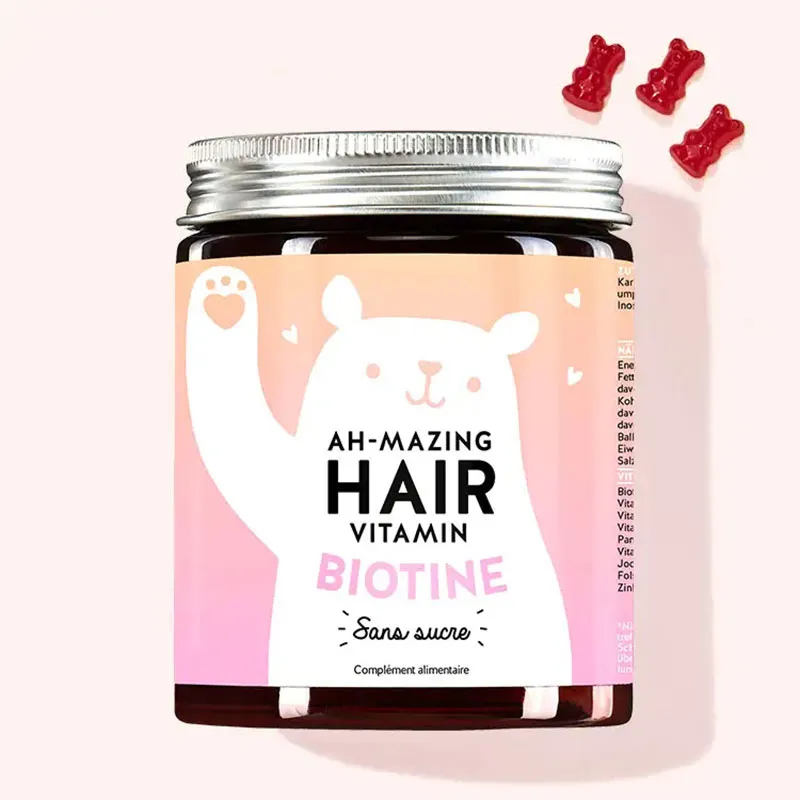 Ah-Mazing Hair Cheveux beaux et forts Sans sucre - 60 Gummies-0