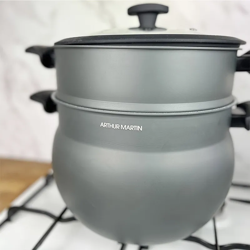 Couscoussier Arthur Martin aluminium 10L - Gris-1