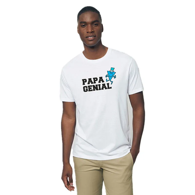 T-shirt Homme BIO Papa génial - Blanc-0
