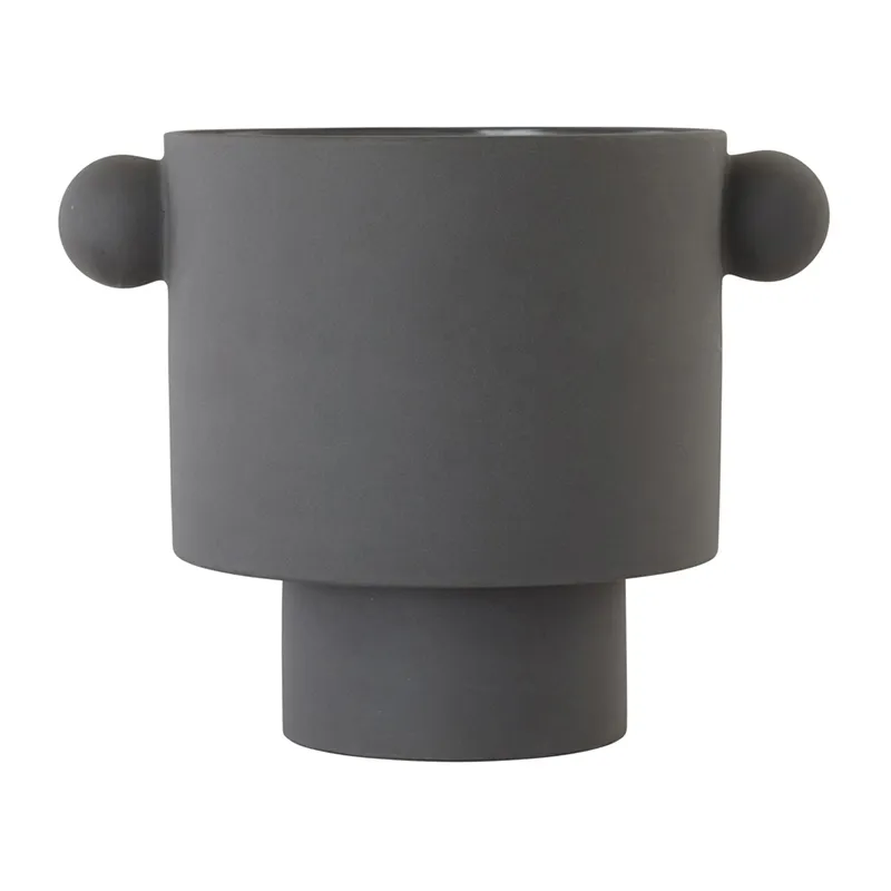Cache-pot Inka Anthracite - 29x26x28cm-1