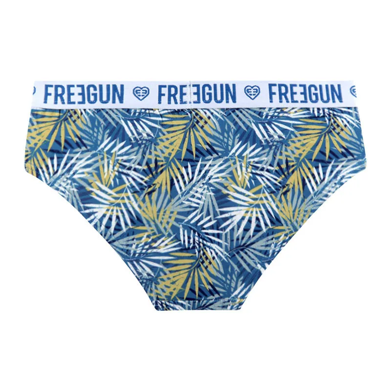 3 Culottes Femme Coton Freegun - Bleu/Rose/Vert-5