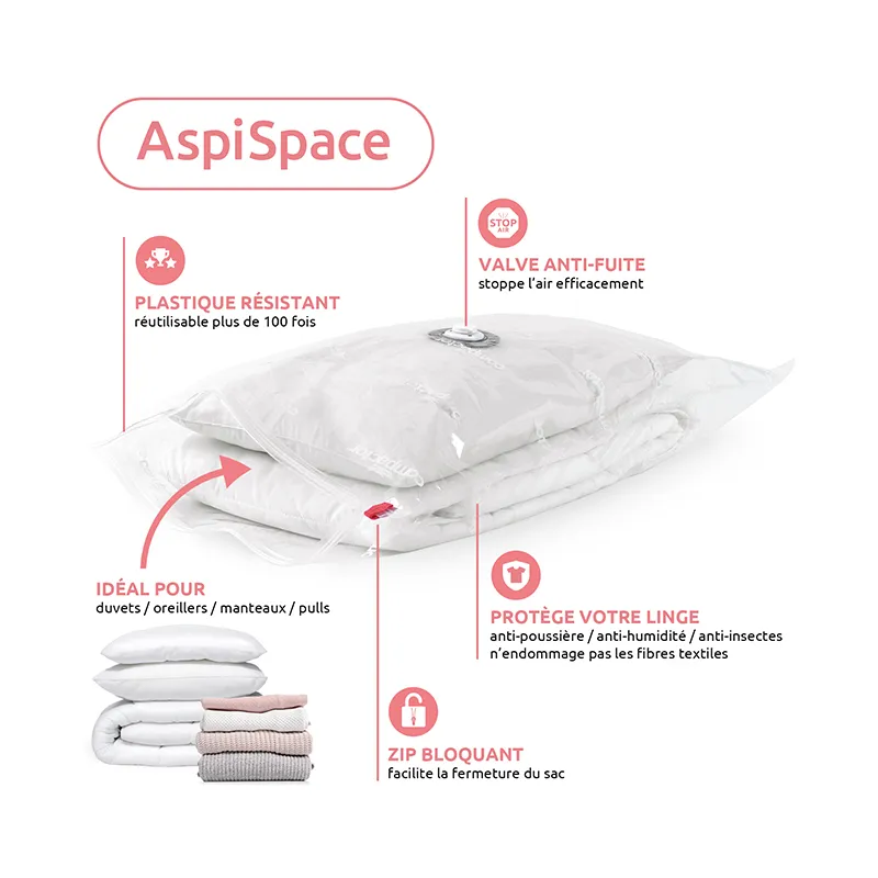 3 Housses de rangement sous vide Aspispace - M/L-3