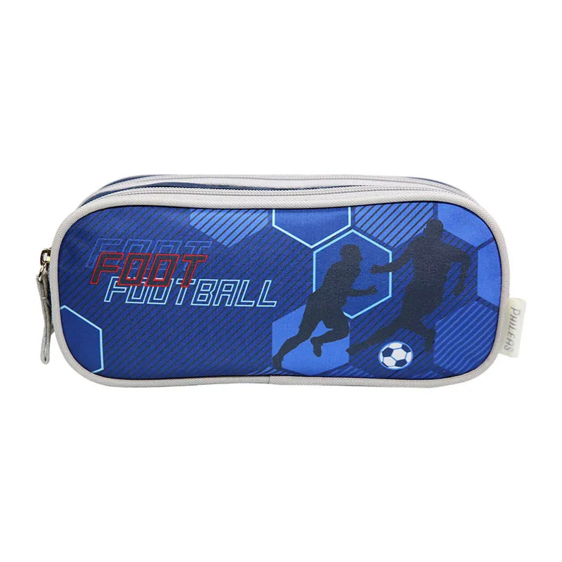 Trousse 2 compartiments Phileas Foot Bleu - 23x10cm-0