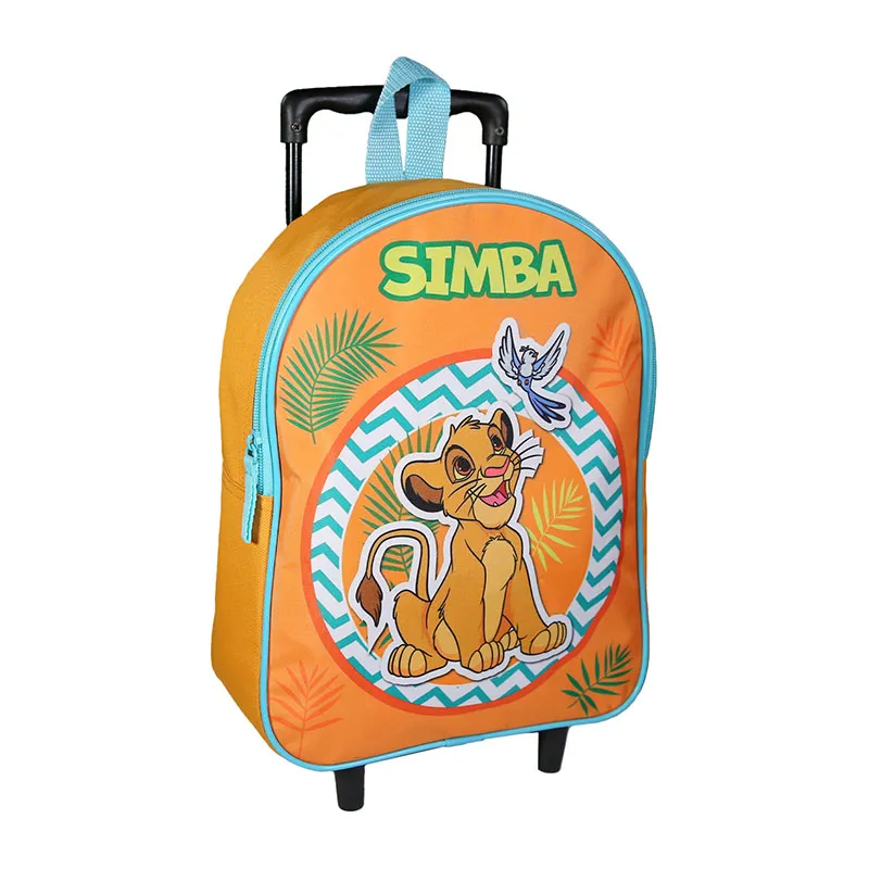 Sac à dos à roulettes maternelle Le Roi Lion Jaune - 25x32cm-1