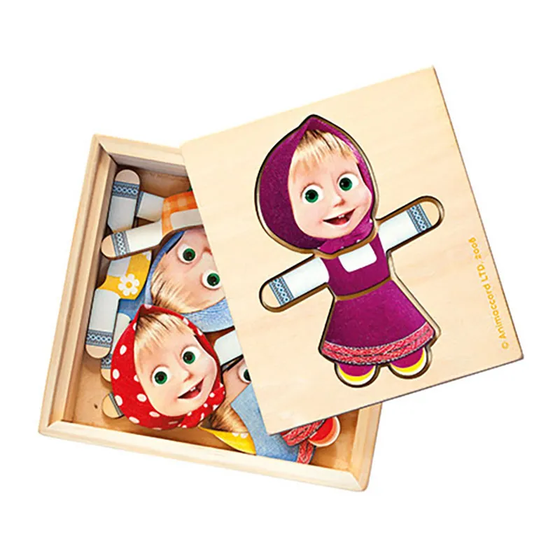 Puzzle Masha & Michka à habiller 18pcs - 36m+-0