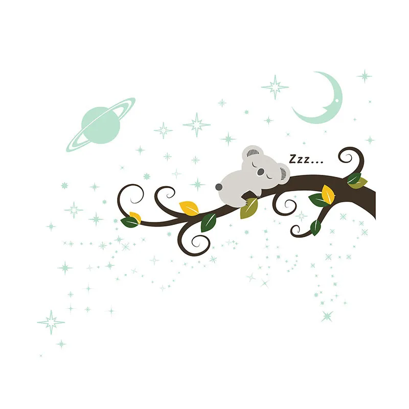 Stickers Phospho. - Koala endormi & Ciel brillant-4