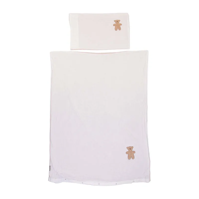 Housse de couette + Taie d'oreiller Beige - 100x140cm-0