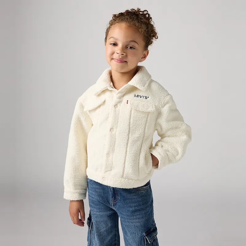 Veste sherpa Enfant Trucker - Egret-0