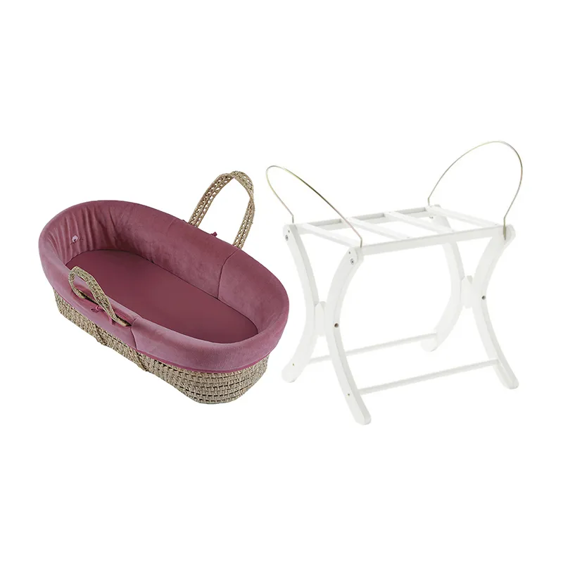 Kit couffin Coton BIO Bordeaux + support-0